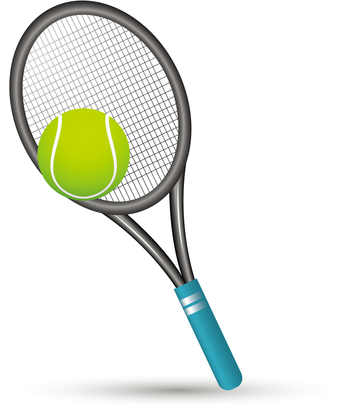 Tennis racket and ball clipart picture