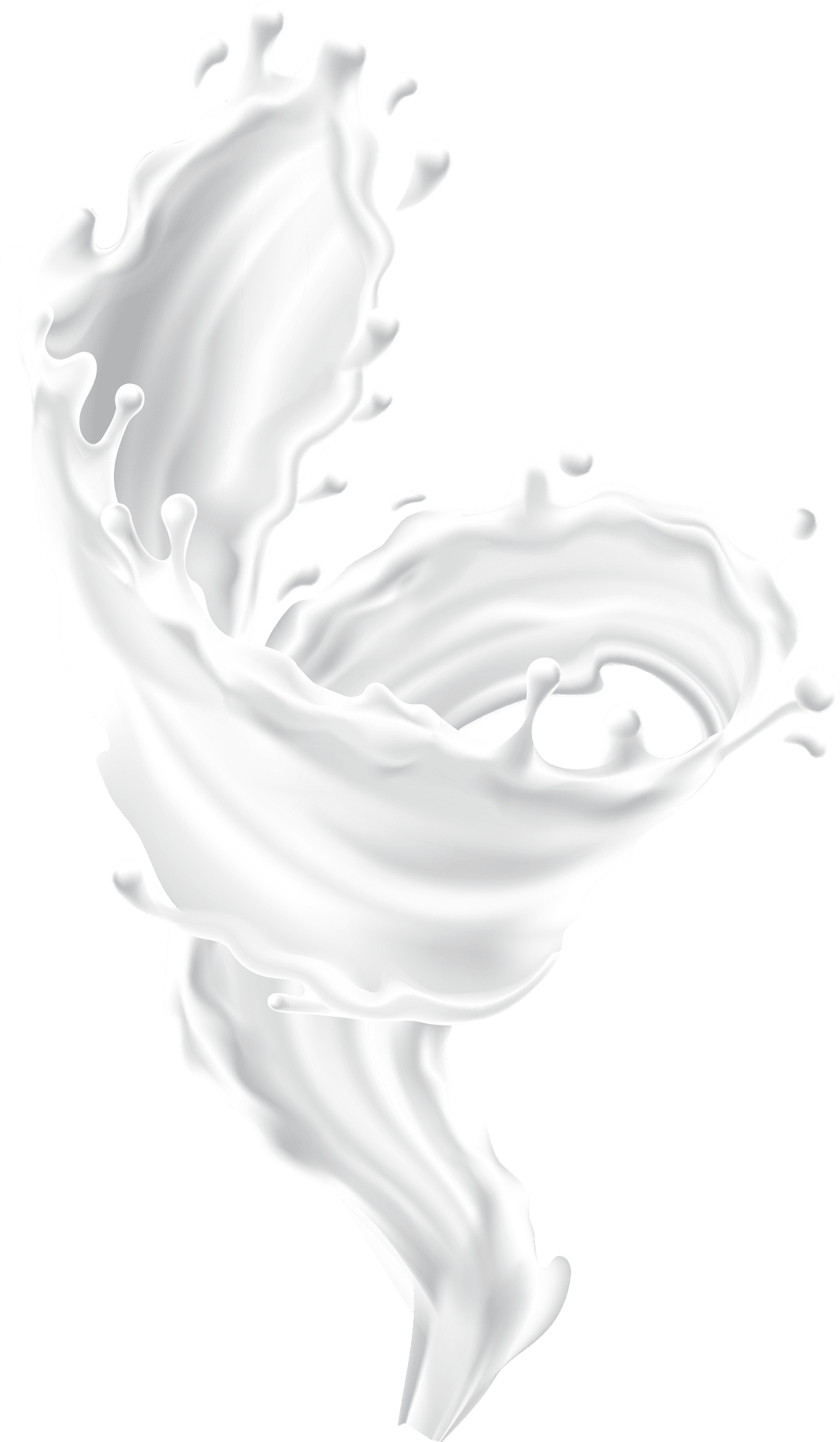 Tornado splash sprinkle white milk drink clipart image