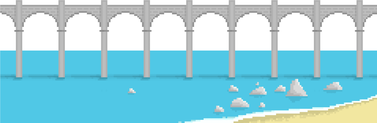 Bridge pixel art clipart large size image