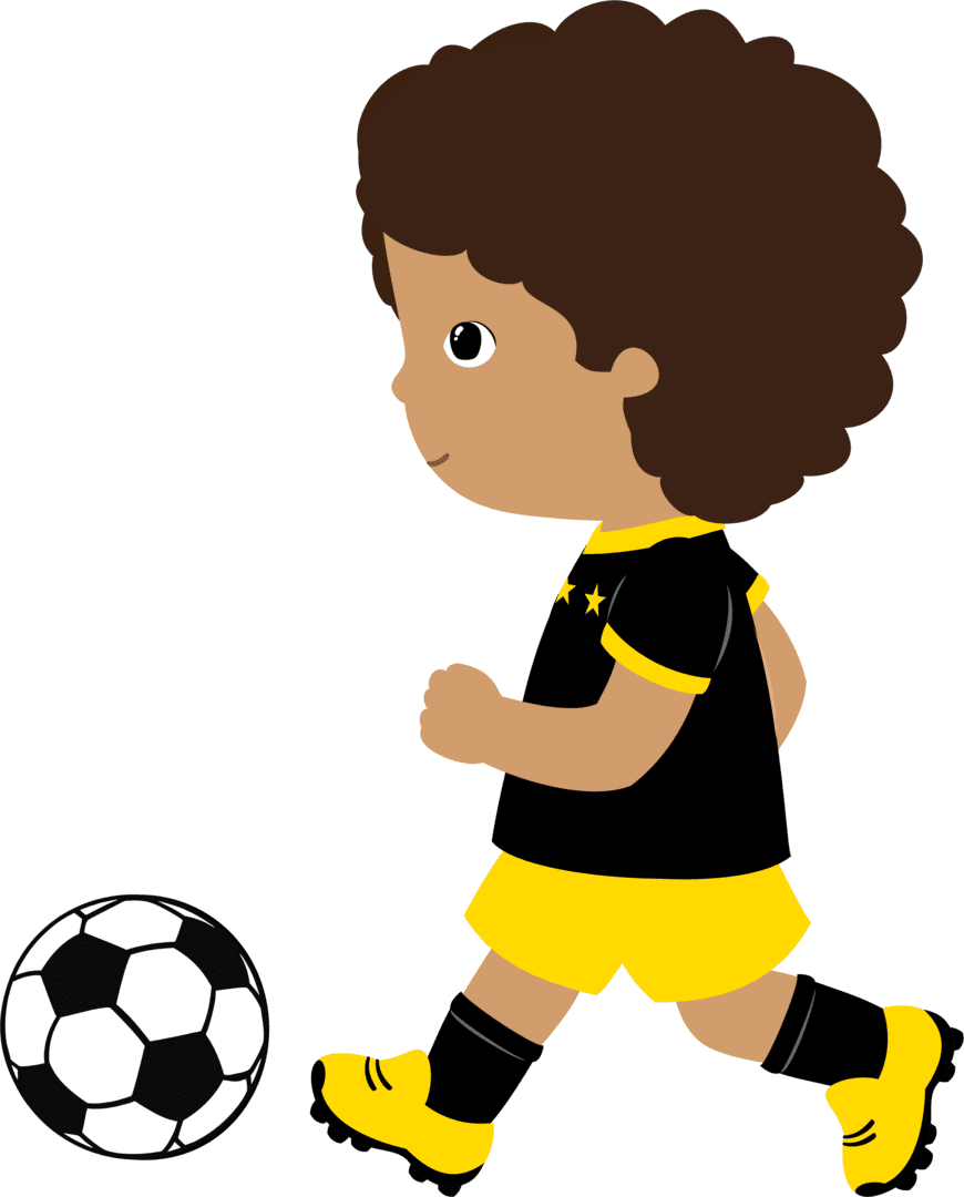 Football player sports gin stica caricaturas de ni os dibujos para futbol clipart image