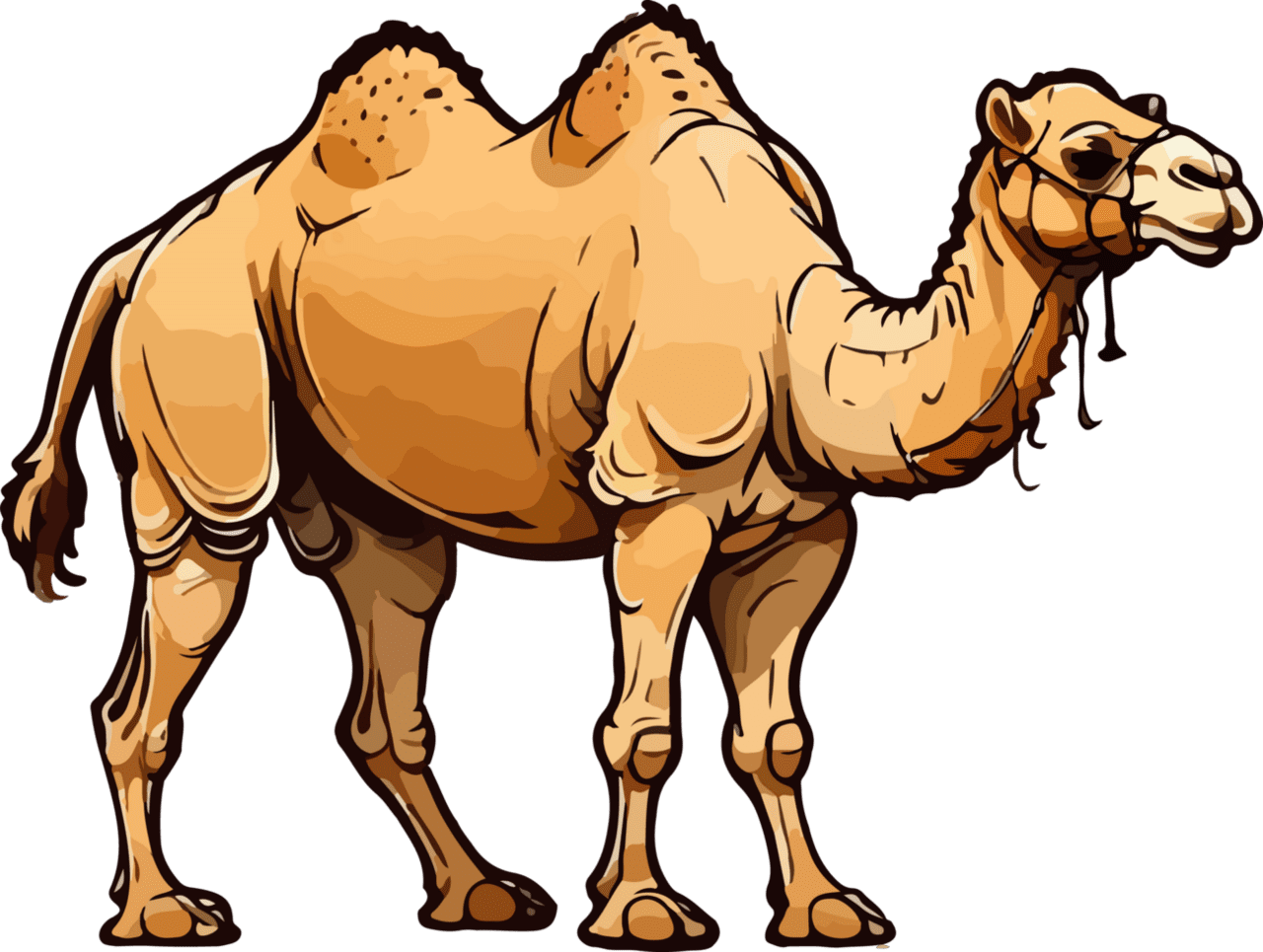 Camel head clipart vector