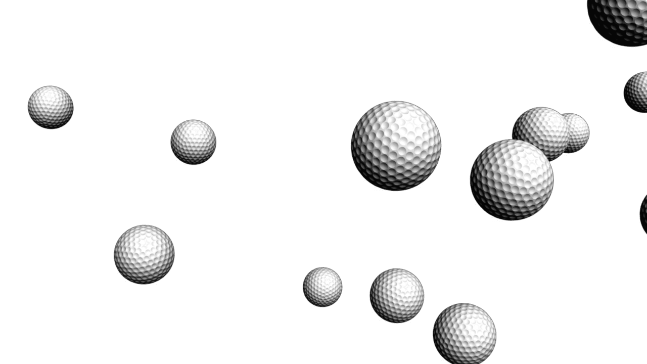 Sports themed clipart with golf ball falling picture