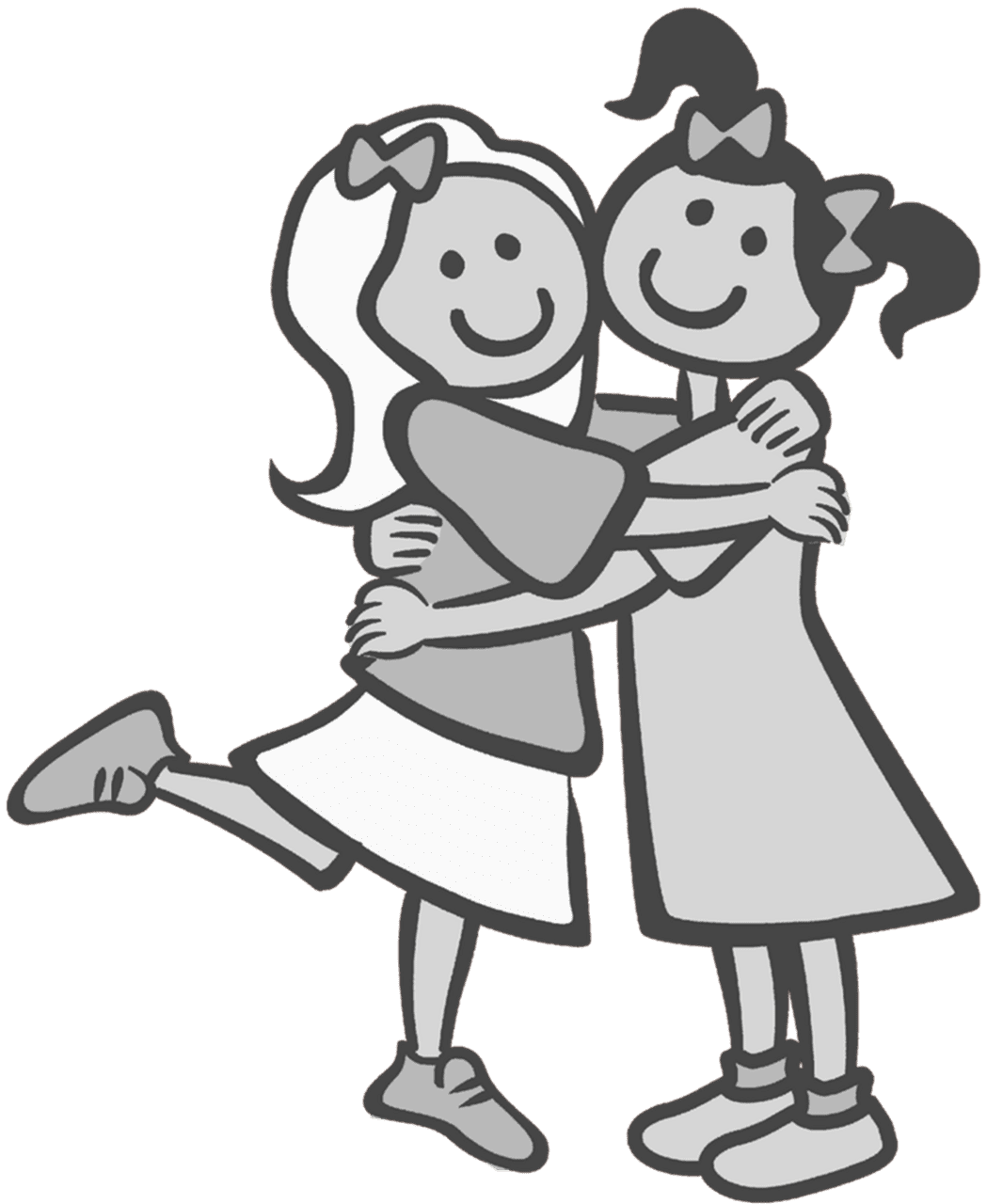 Hugging pin page clipart photo 2