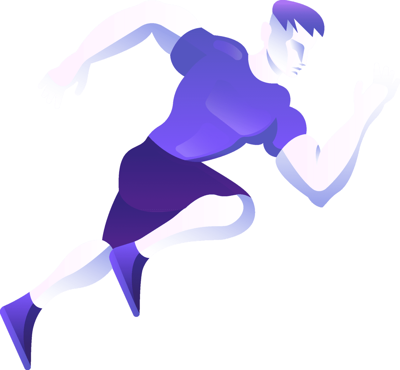 Runner vector clipart images 3