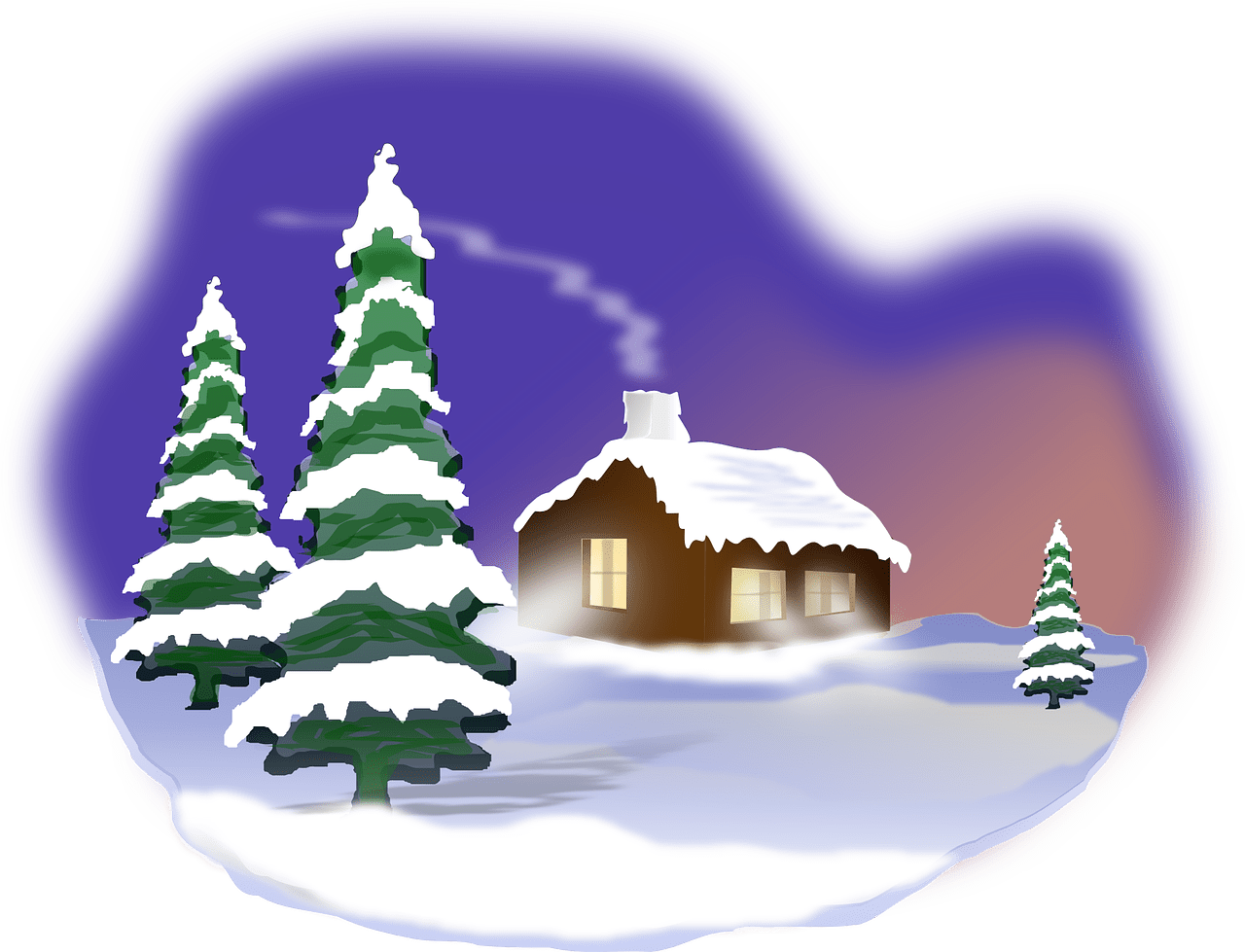 Snowfall winter snow cold vector graphic clipart