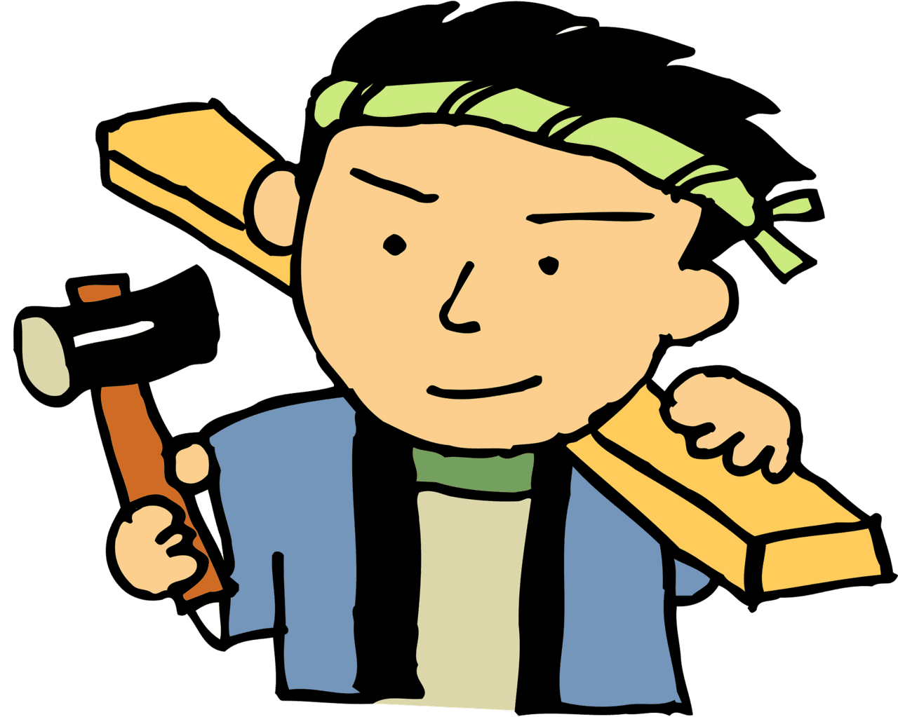 Carpenter man work vector clipart images