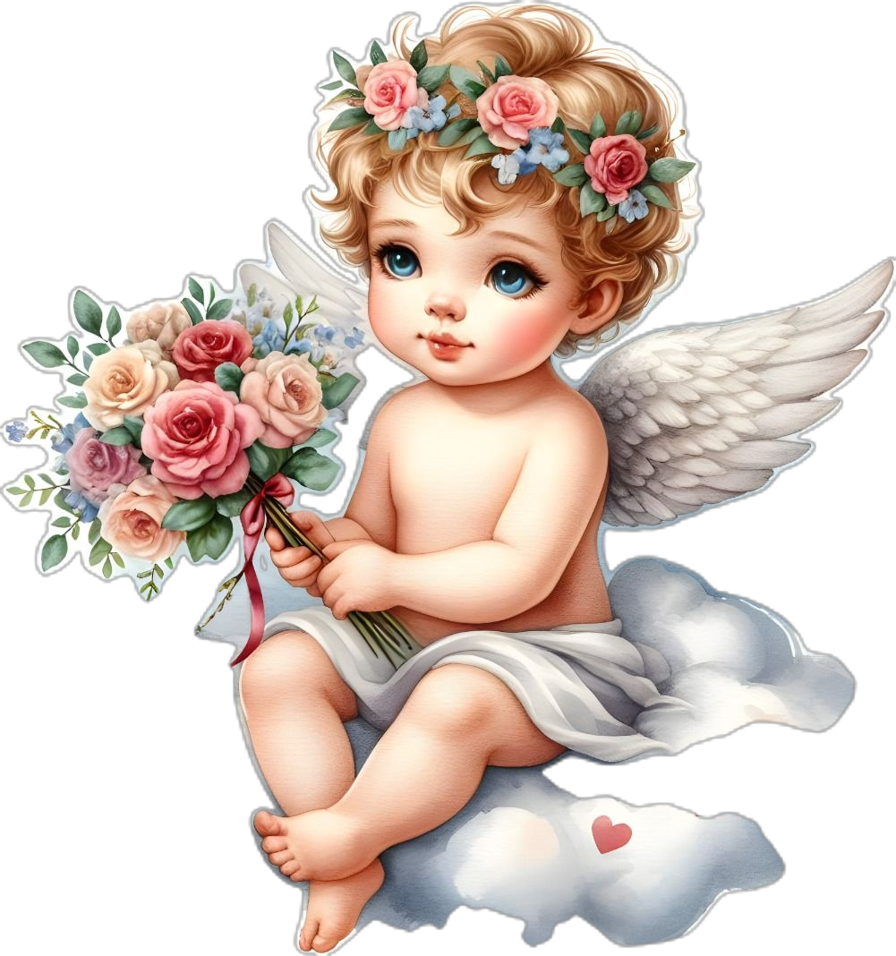 Cupid pin page clipart background