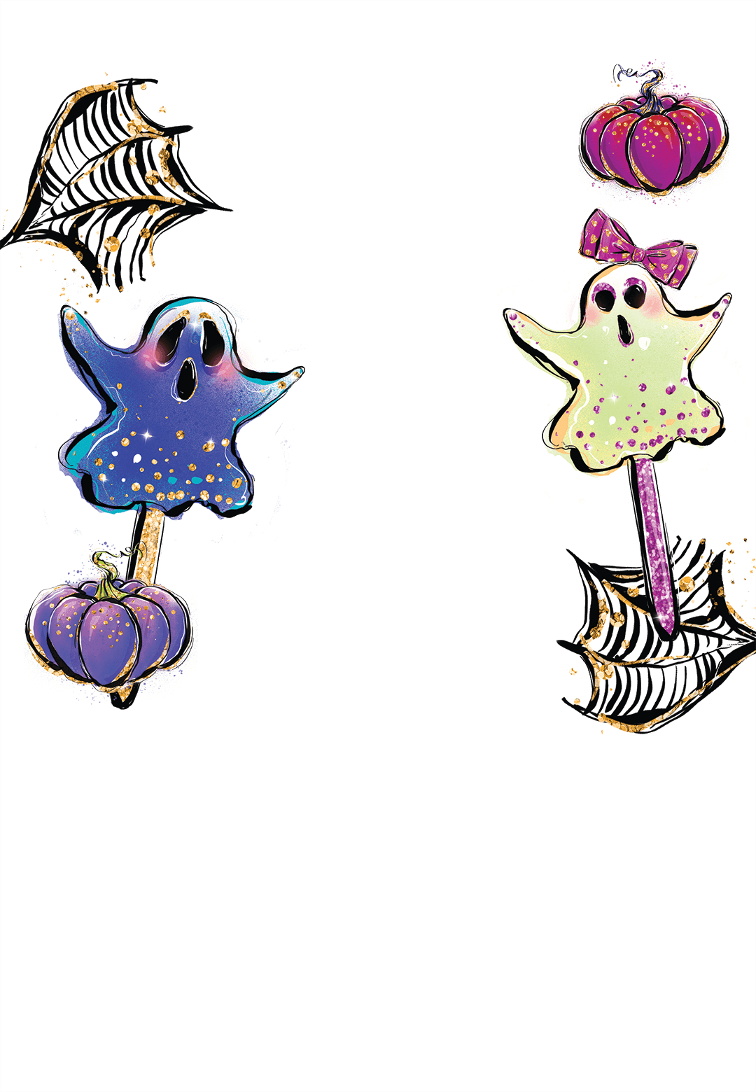 Cute ghost ghosts halloween party invitation template greetings island clipart picture