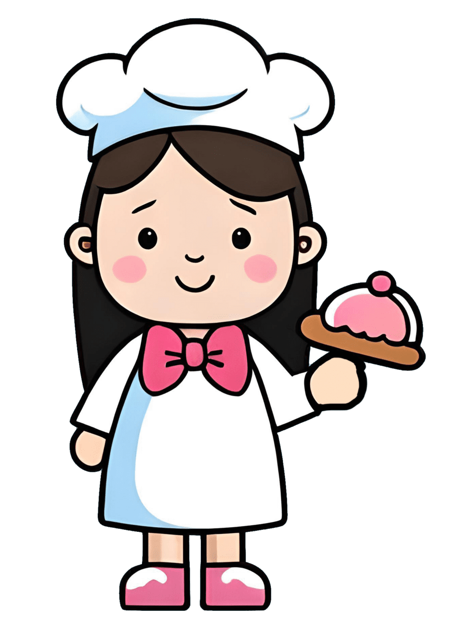 Chef hat confeitaria mascote clipart transparent