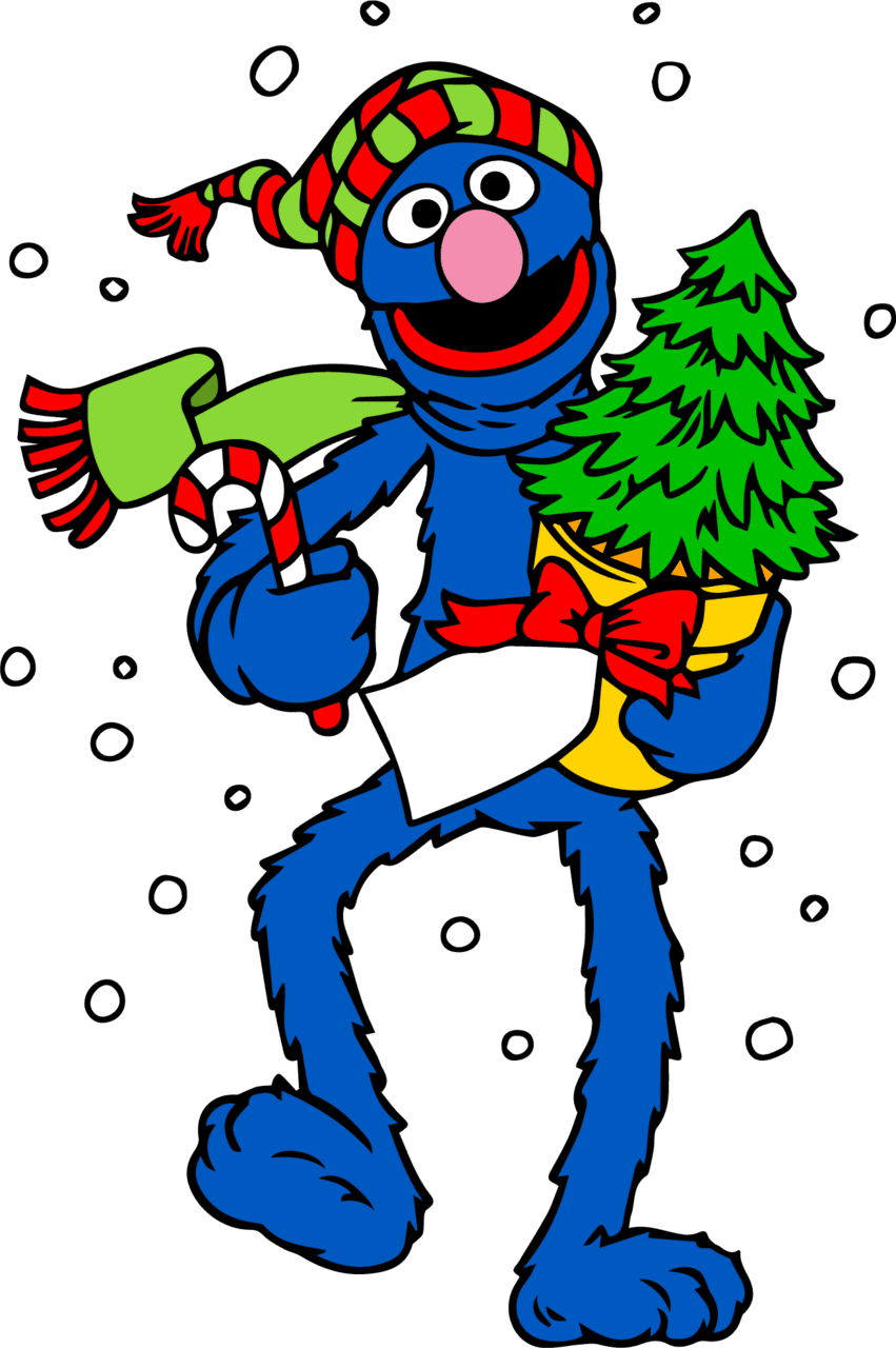 Cookie monster sesam street sesame chrismas monsters chris inspire uplift clipart photo