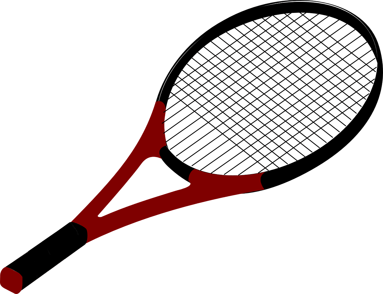 Tennis racket drawing vector graphic clipart 2