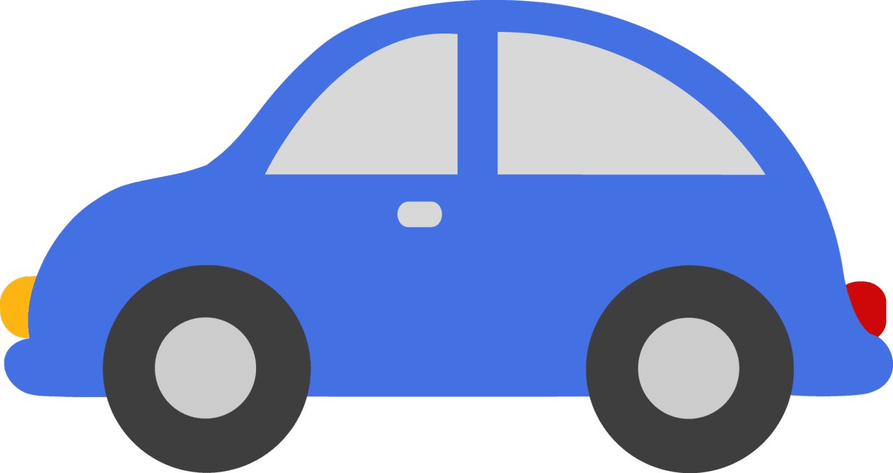 Blue toy car clipart panda image