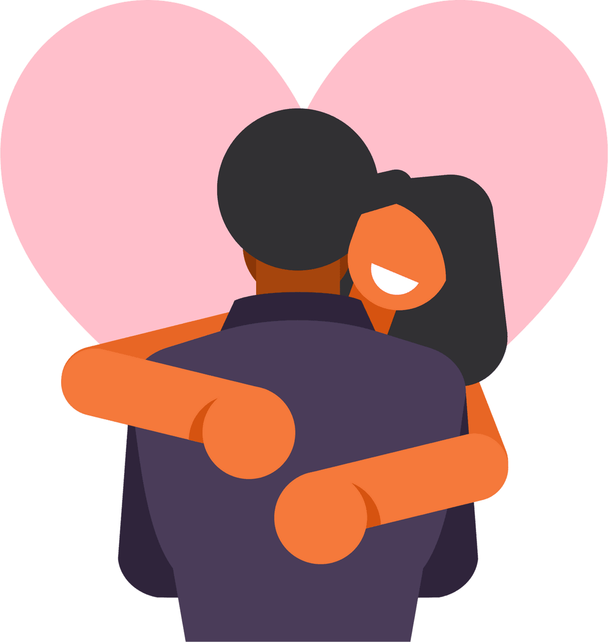 Hugging vector clipart images