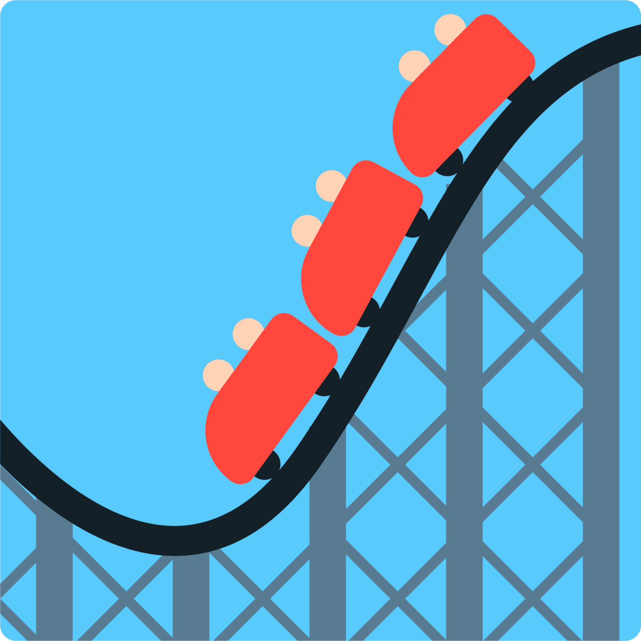 Roller coaster emoji for clipart picture