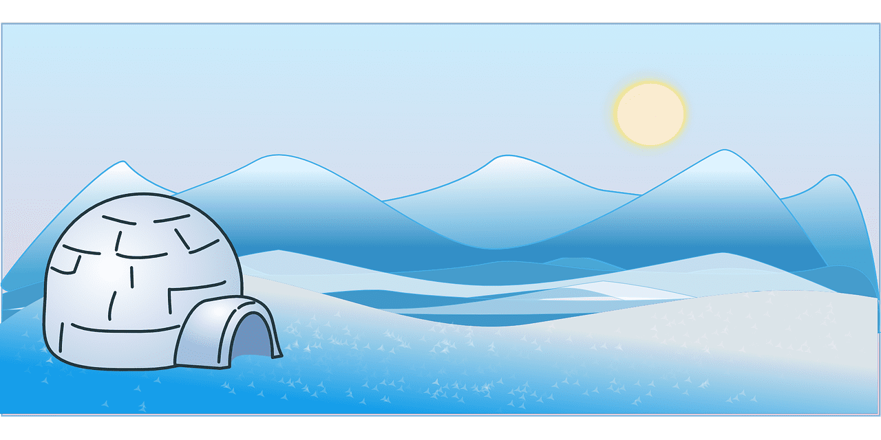 Igloo vector art graphics clipart 2