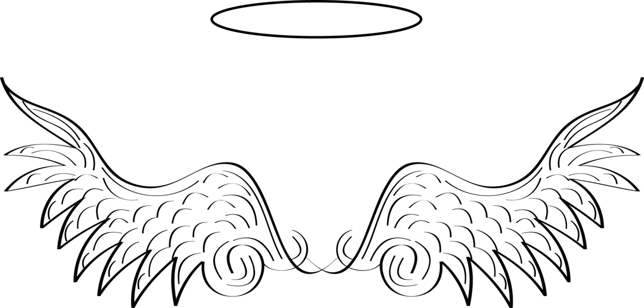 Wings pin page clipart image