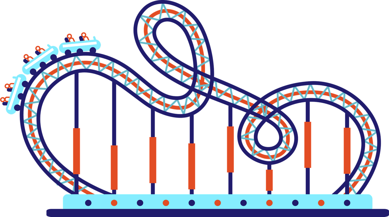 Roller coaster vector clipart images 3