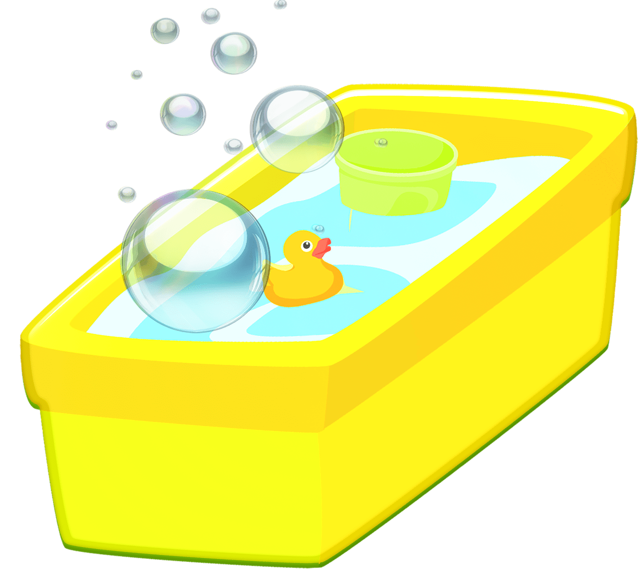 Photo of bathtub bubbles rubber duckie shower bathroom from clipart