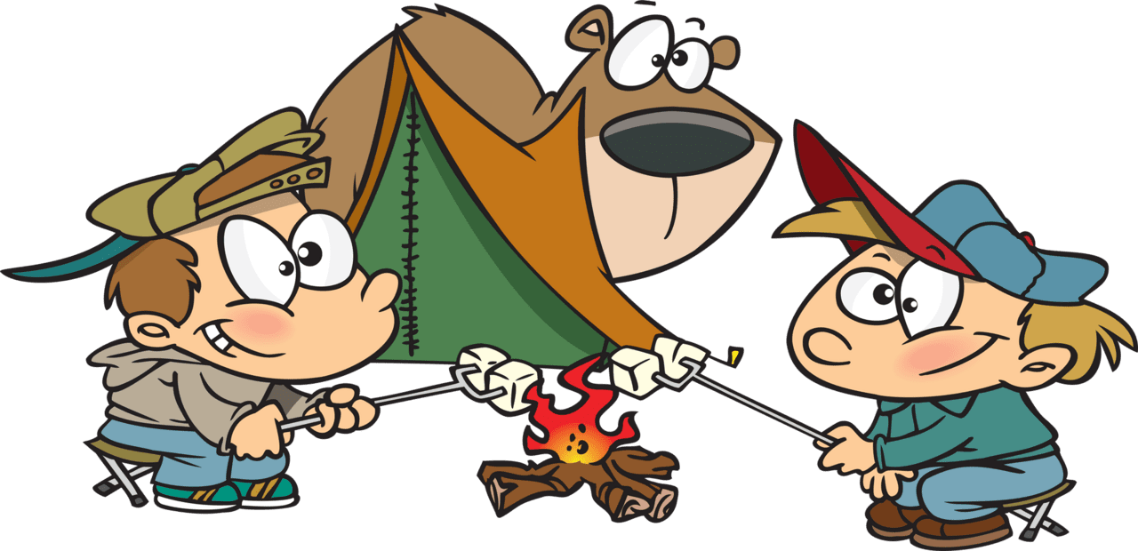 Camp ing cartoon clipart photo