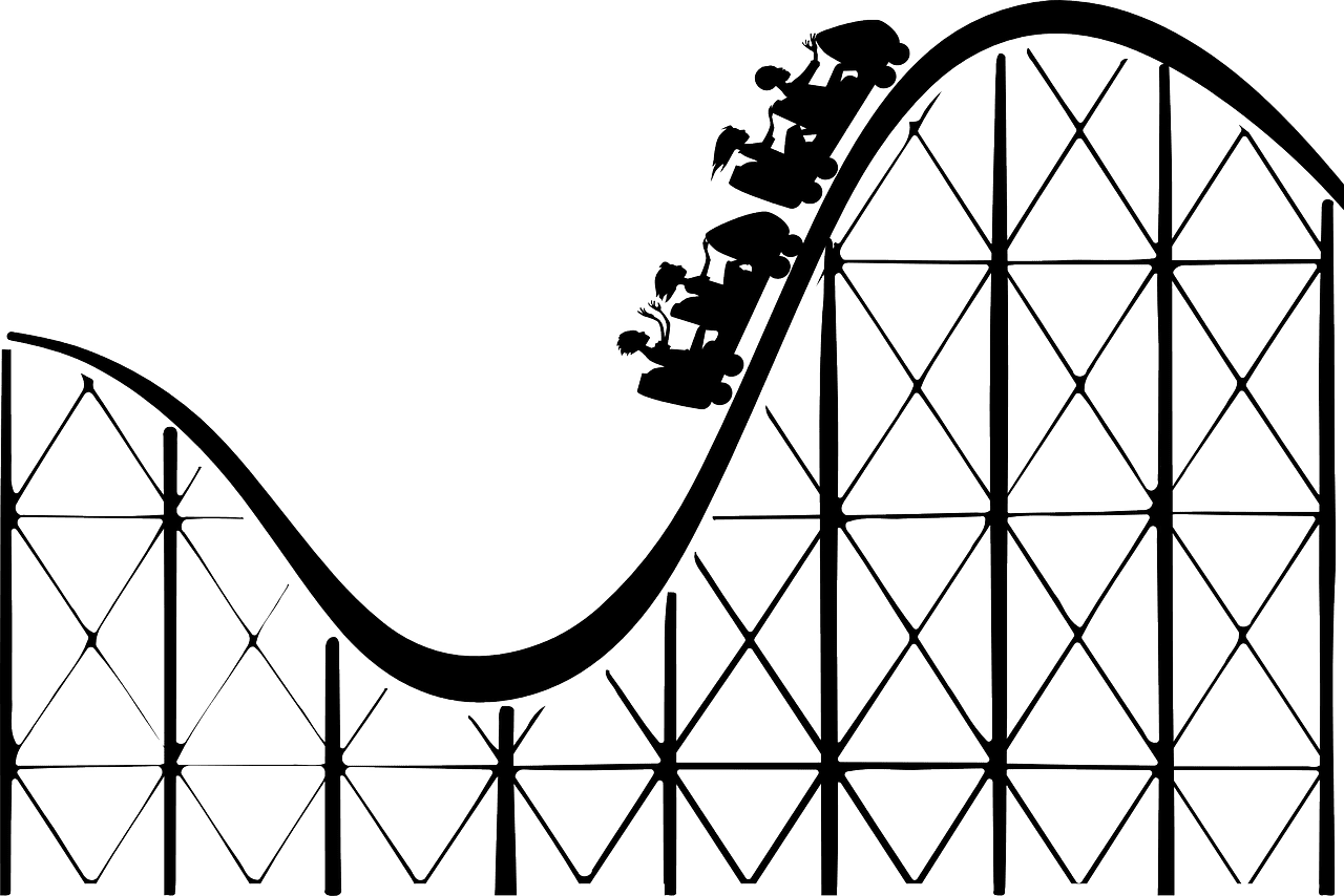 Roller coaster vector art graphics clipart 2