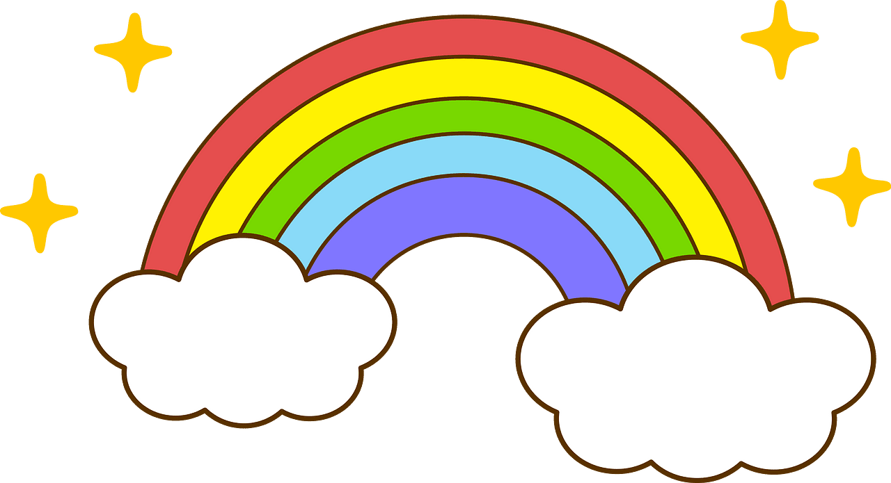 Color rainbow vector clipart images