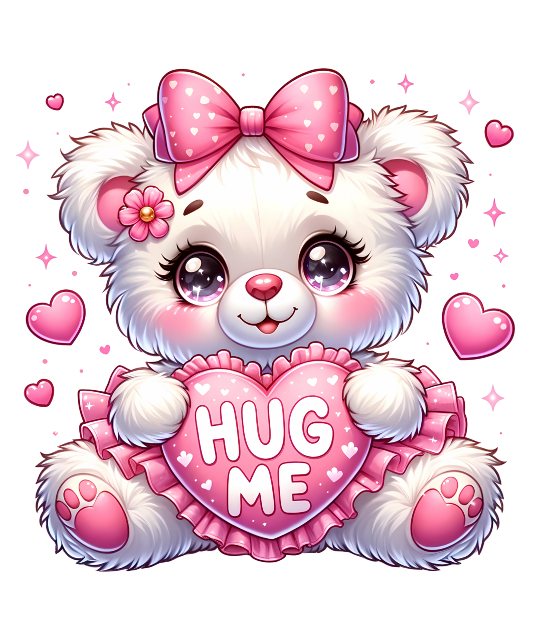 Hugging pin page clipart image 2