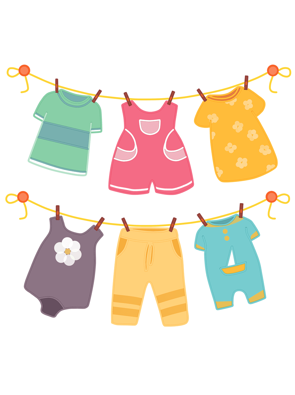 Clothing pin page clipart picture 3