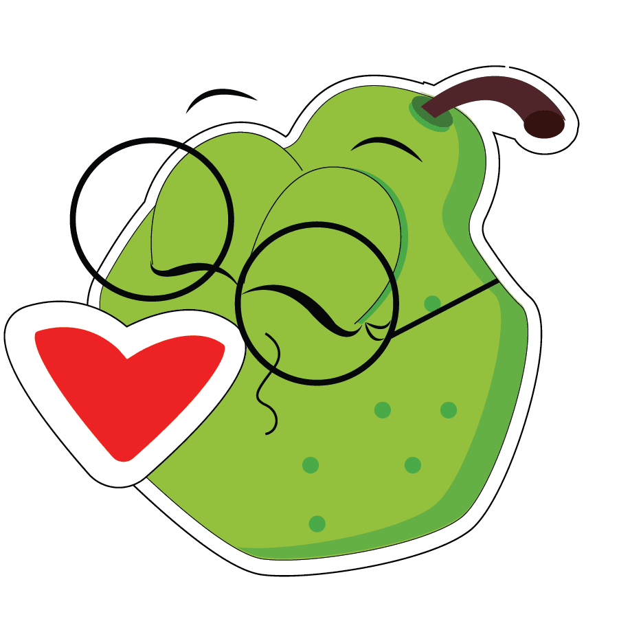 Avocado wishes sticker set clipart picture