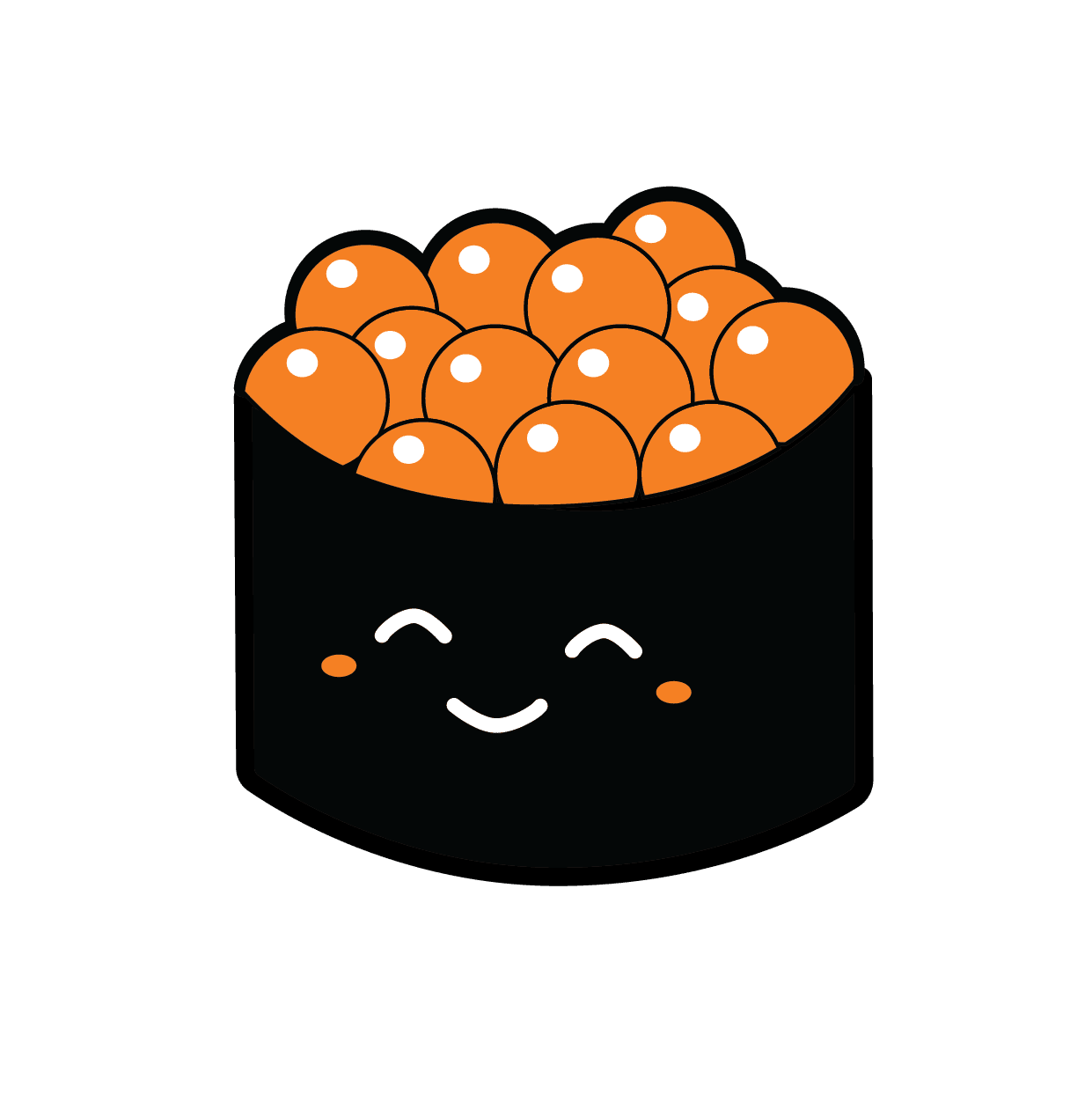 Sushi cute ikura clipart vector