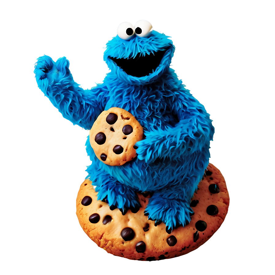 Vibrant cookie monster clipart photo