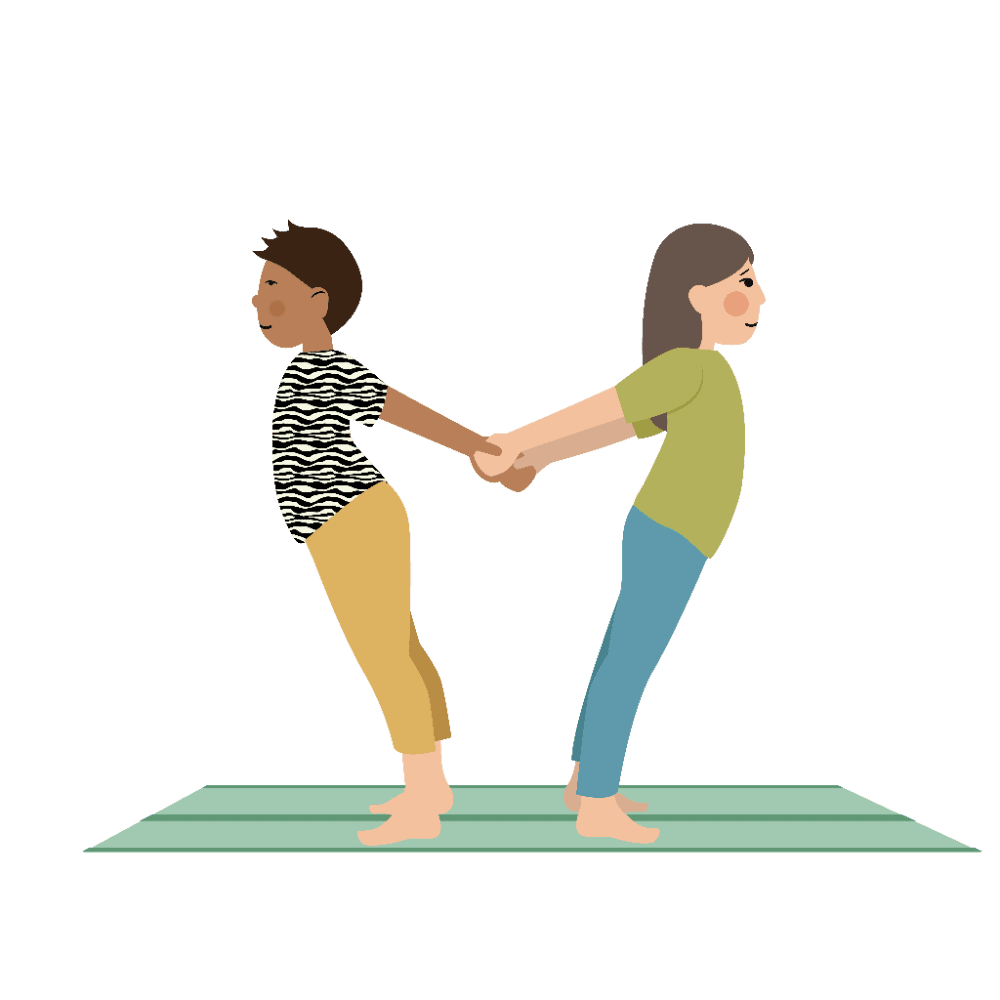 Valent day yoga for kids with video clipart image