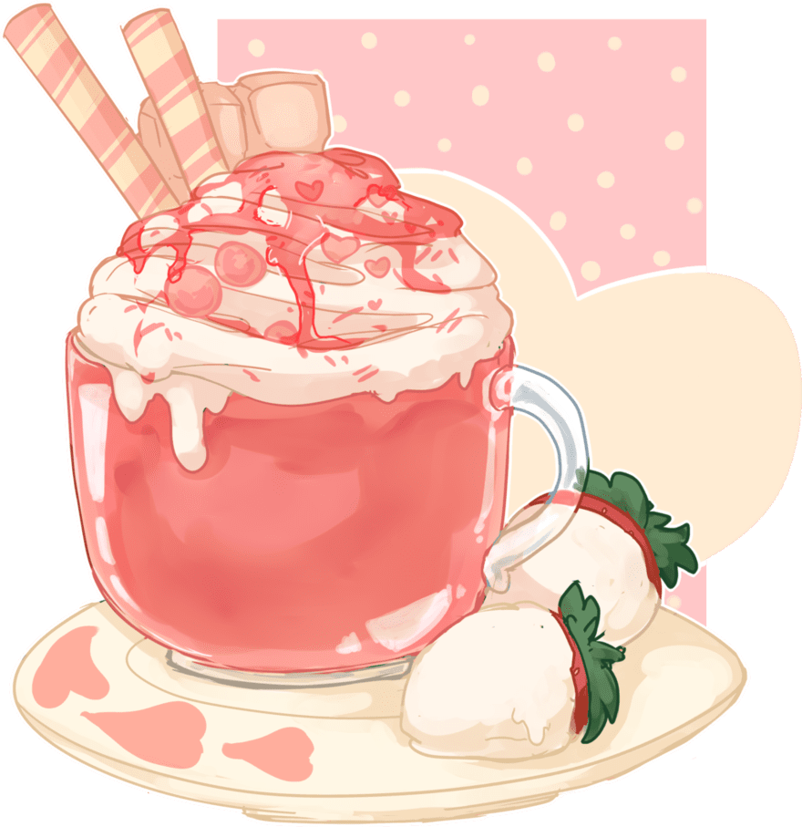 Hot cocoa strawberry milk by mxpastel deviantart clipart free