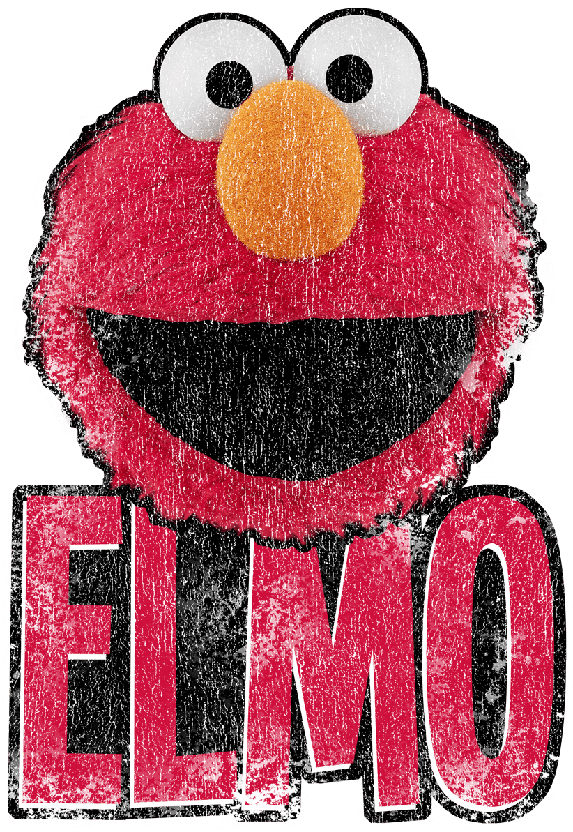 Sesame street elmo smile men long sleeve shirt cartoon image with no background clipart