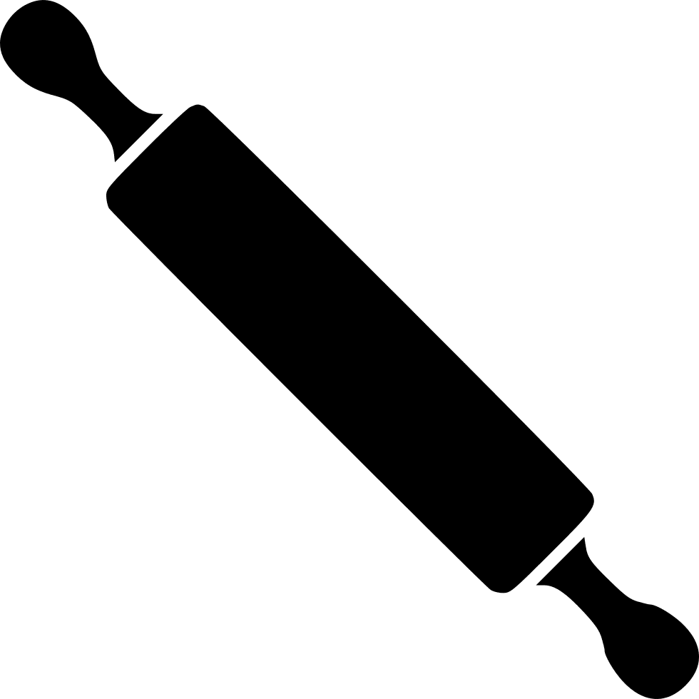 Tools rolling pin black and white clipart full size see logo