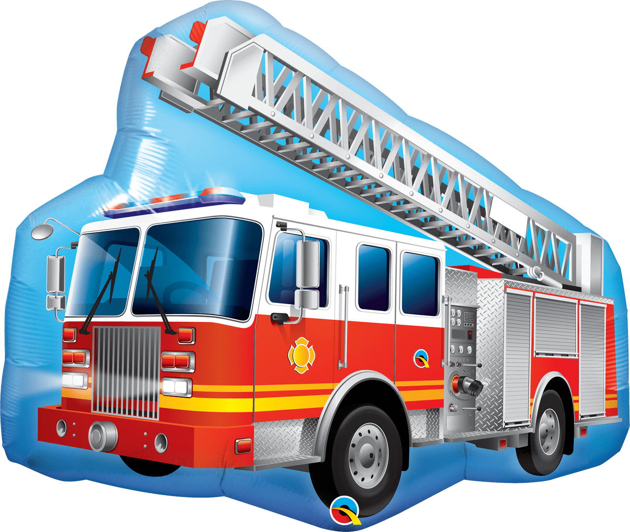 Red firetruck helium xpress balloon wholesale clipart vector