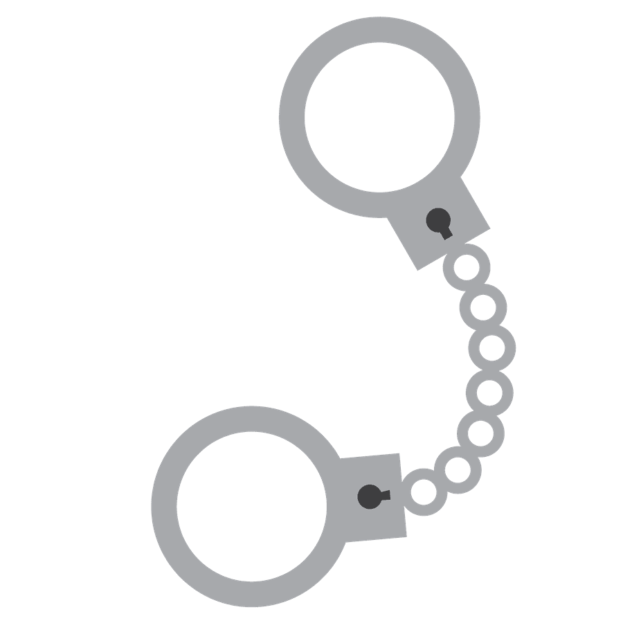 Handcuffs pin page clipart image