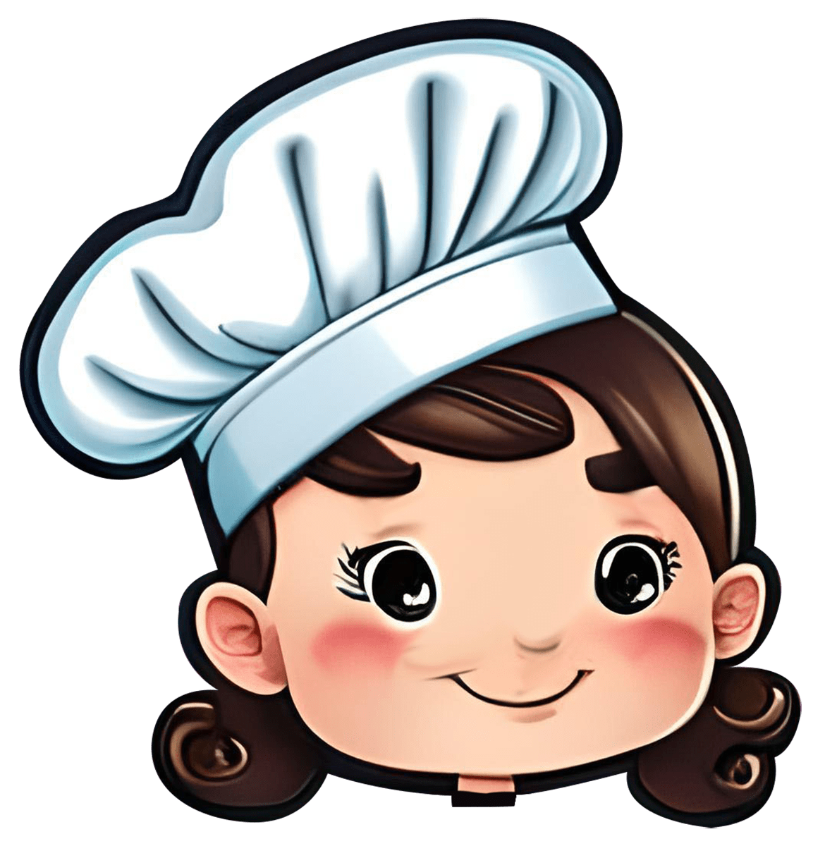 Chef hat confeit ia mascote clipart vector