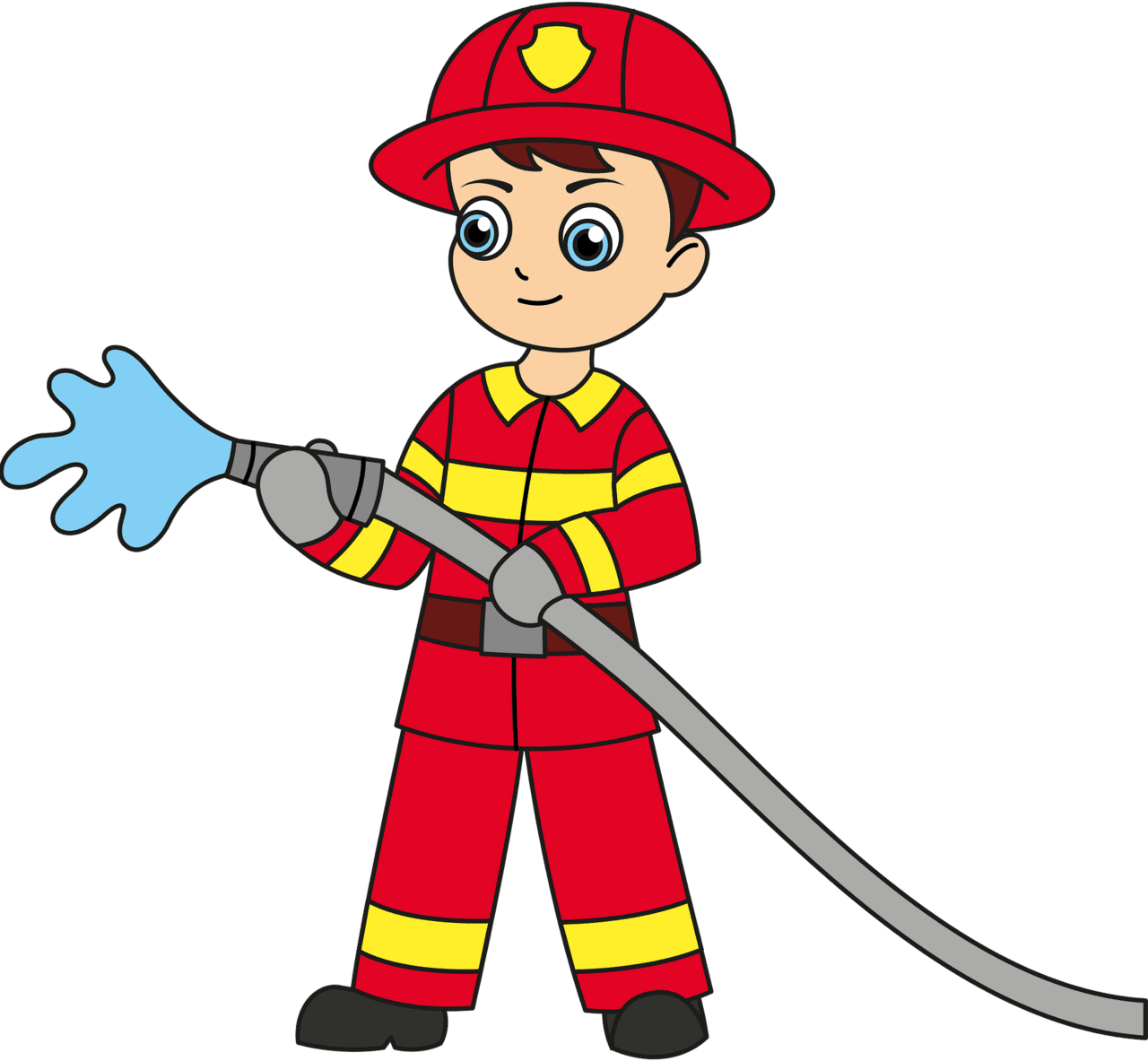 Fire fighter fireman vector clipart images