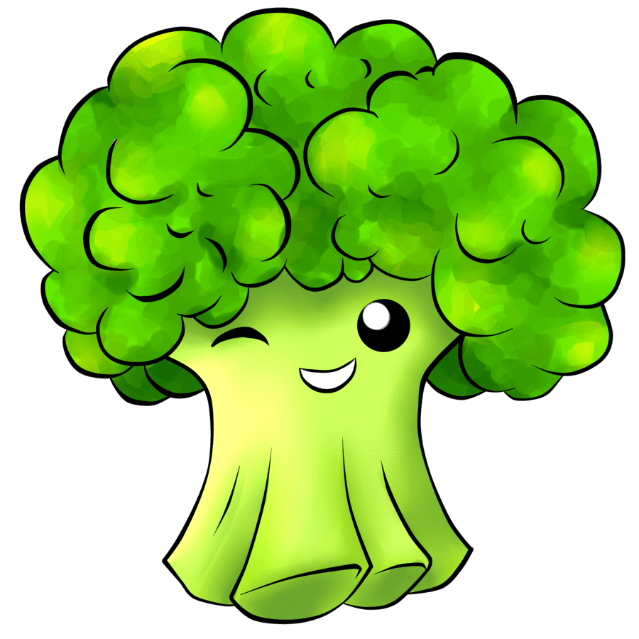 Broccoli pin page clipart background