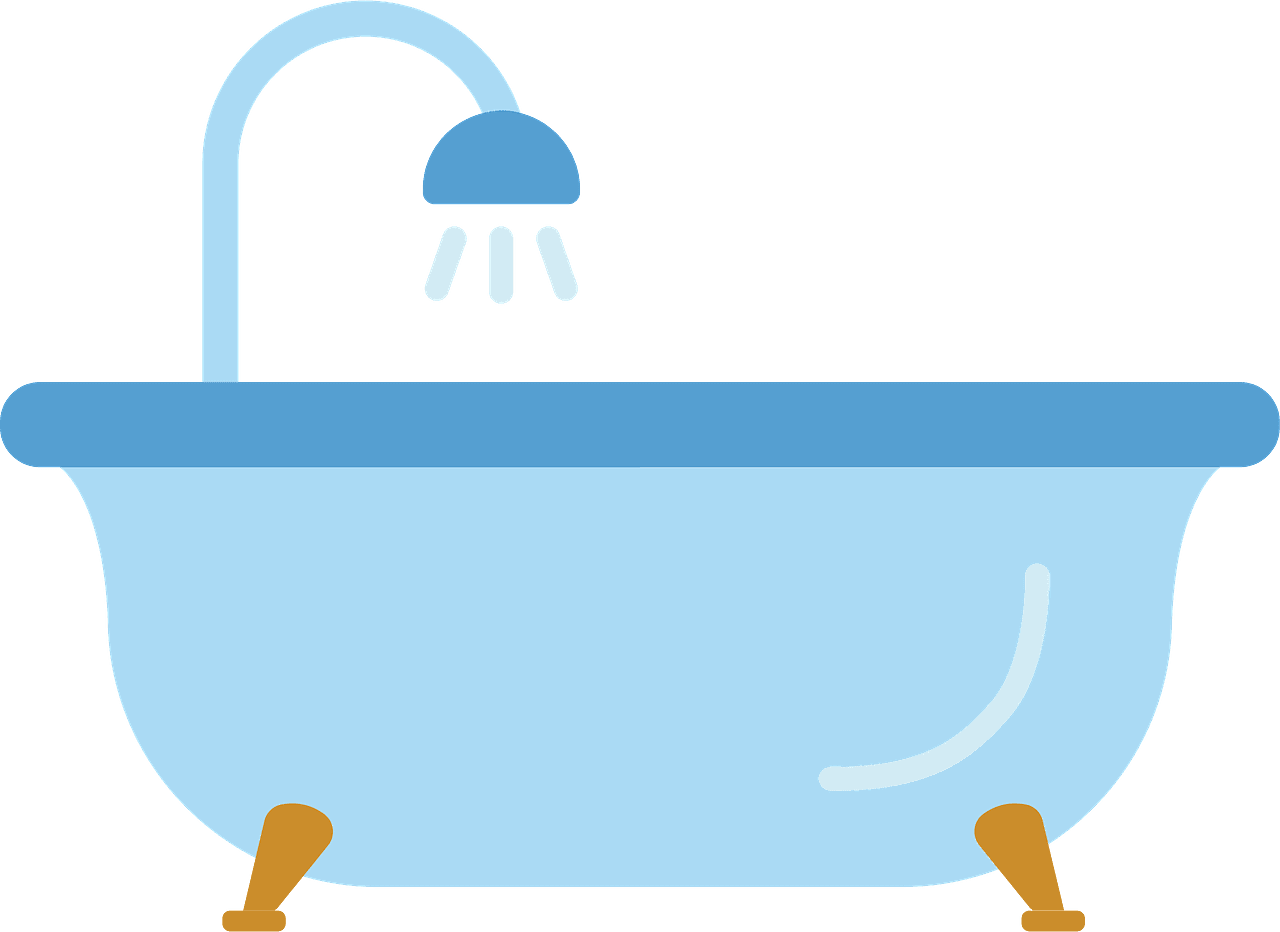 Shower bathtub vector clipart images