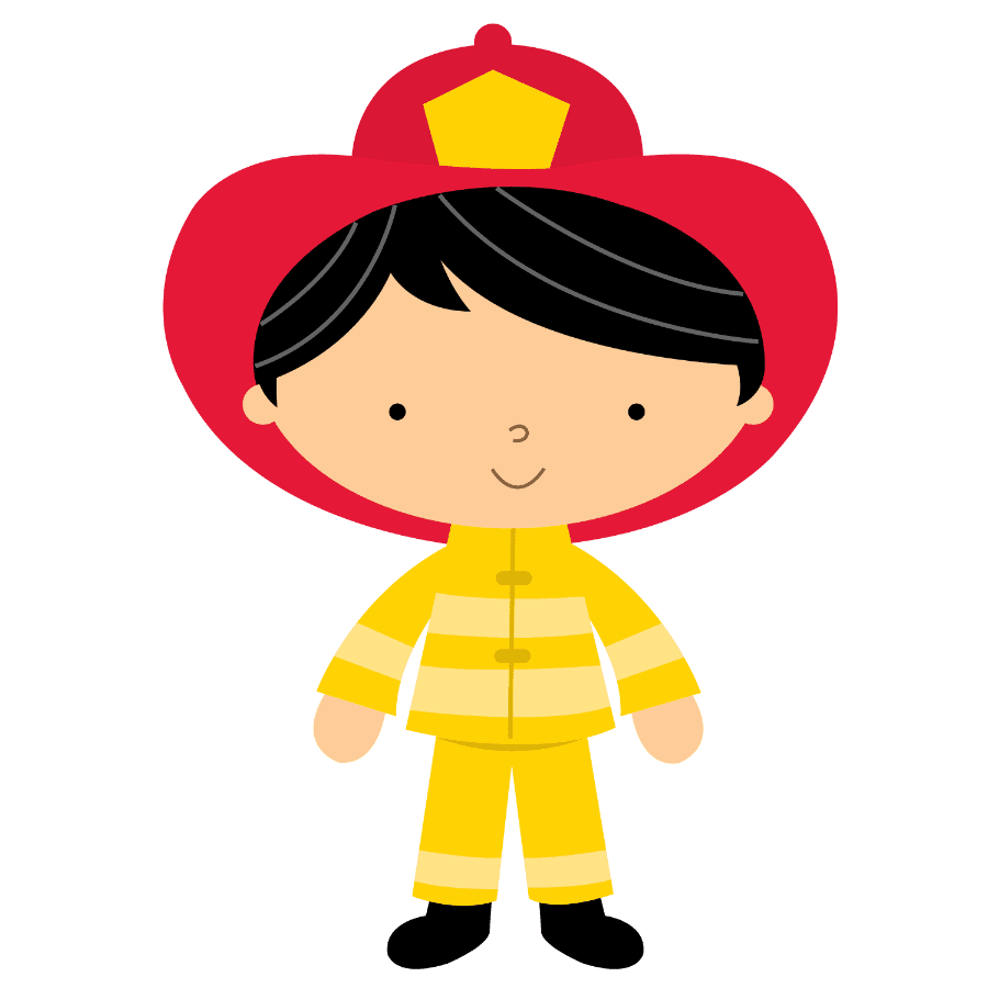 Fire fighter pin page clipart background 2