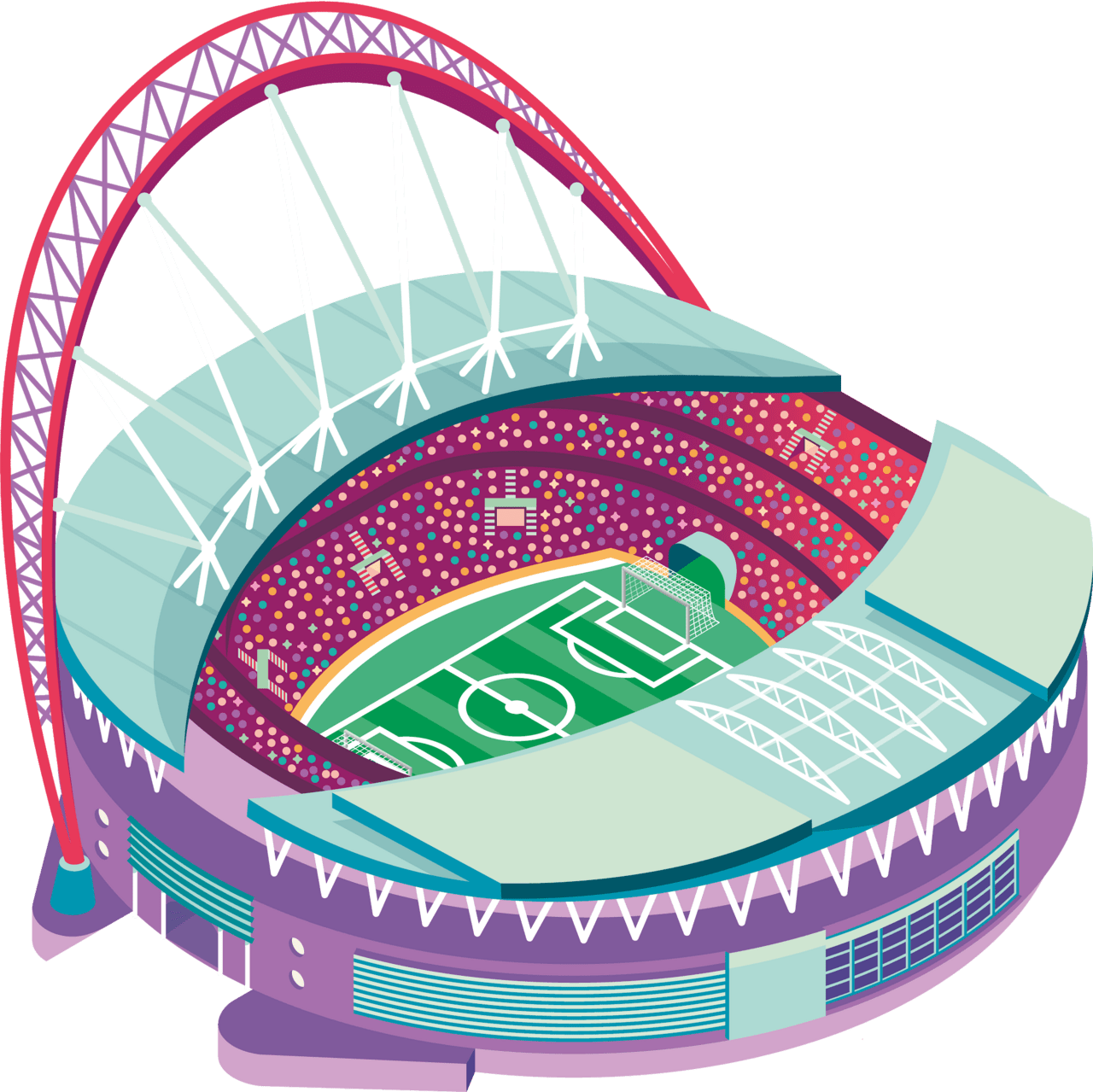 Football field stadium images clipart