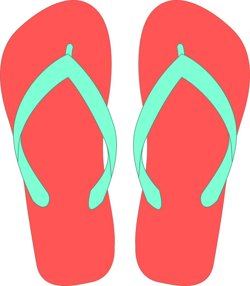 Flip flop image size clipart 2