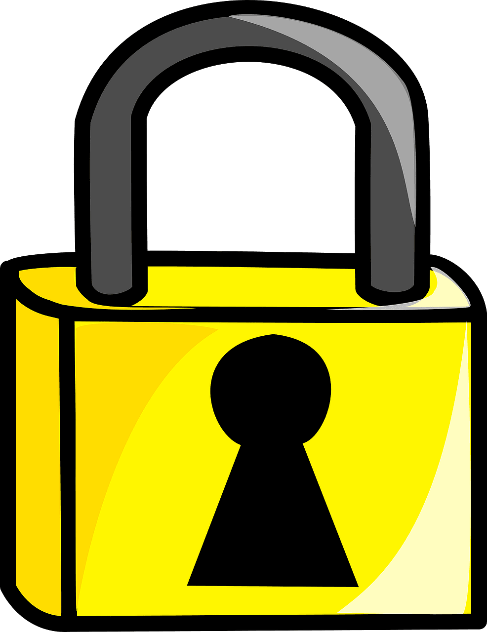 Lock ed metal vector graphic clipart