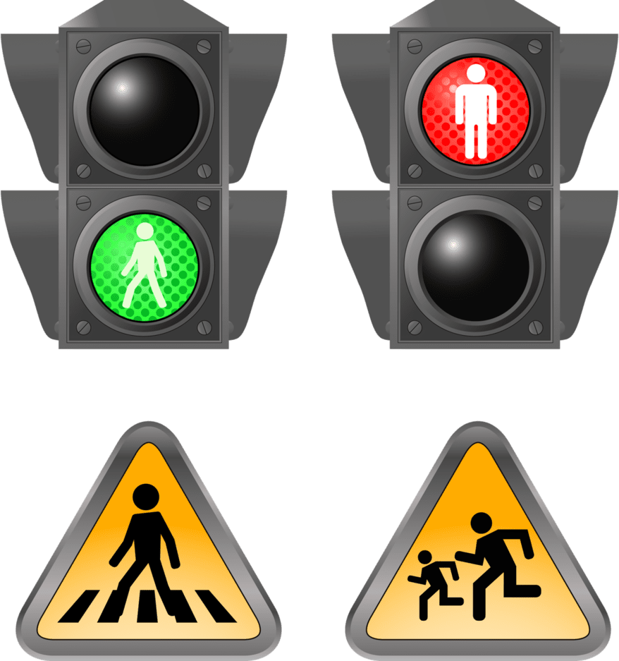 Traffic light pin page clipart background