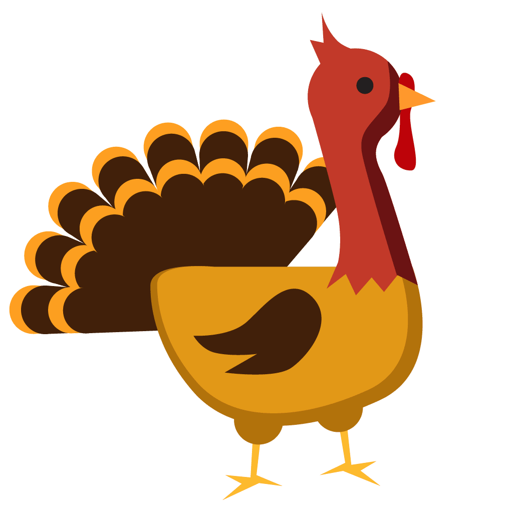 Cute turkey thanksgiving clipart image