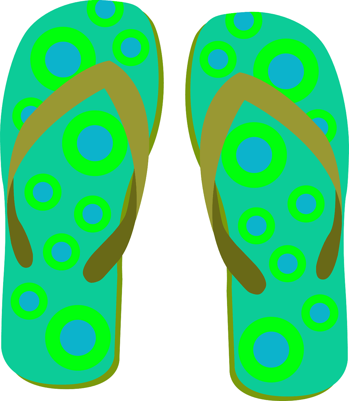 Flip flop tongs chaussures de bain points images vectorielles gratuites sur pixabay clipart