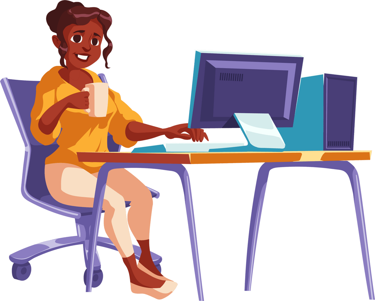 Women home and do work clipart picture