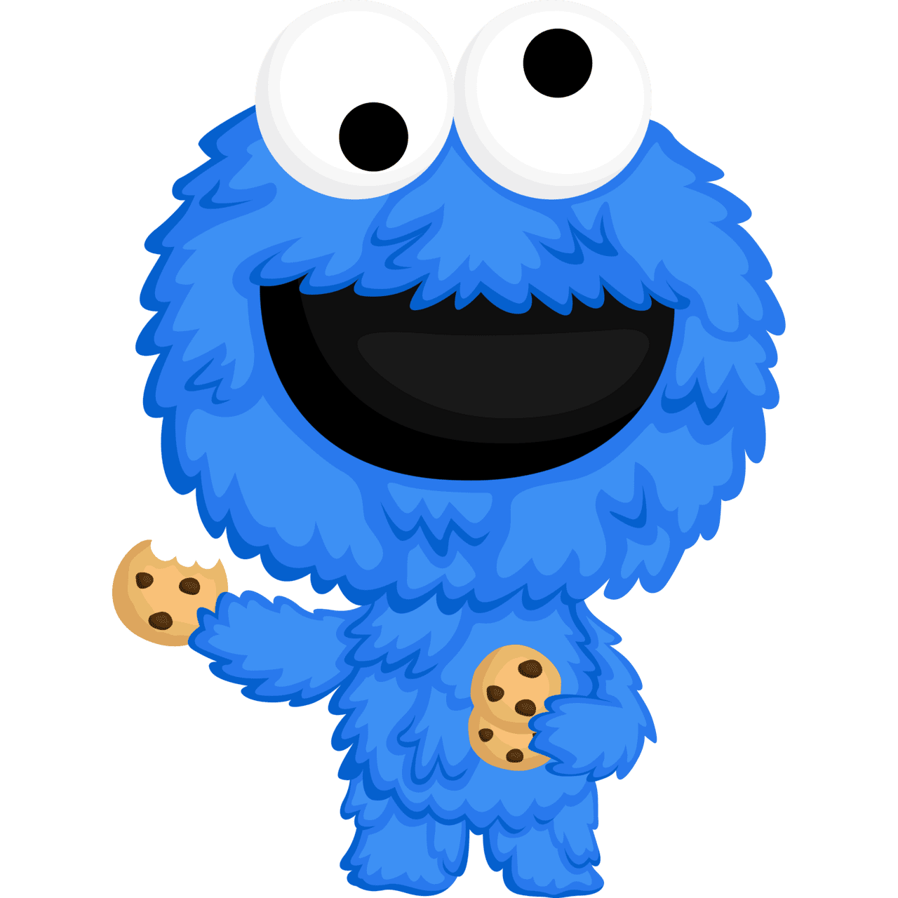 Cookie monster pin page clipart picture