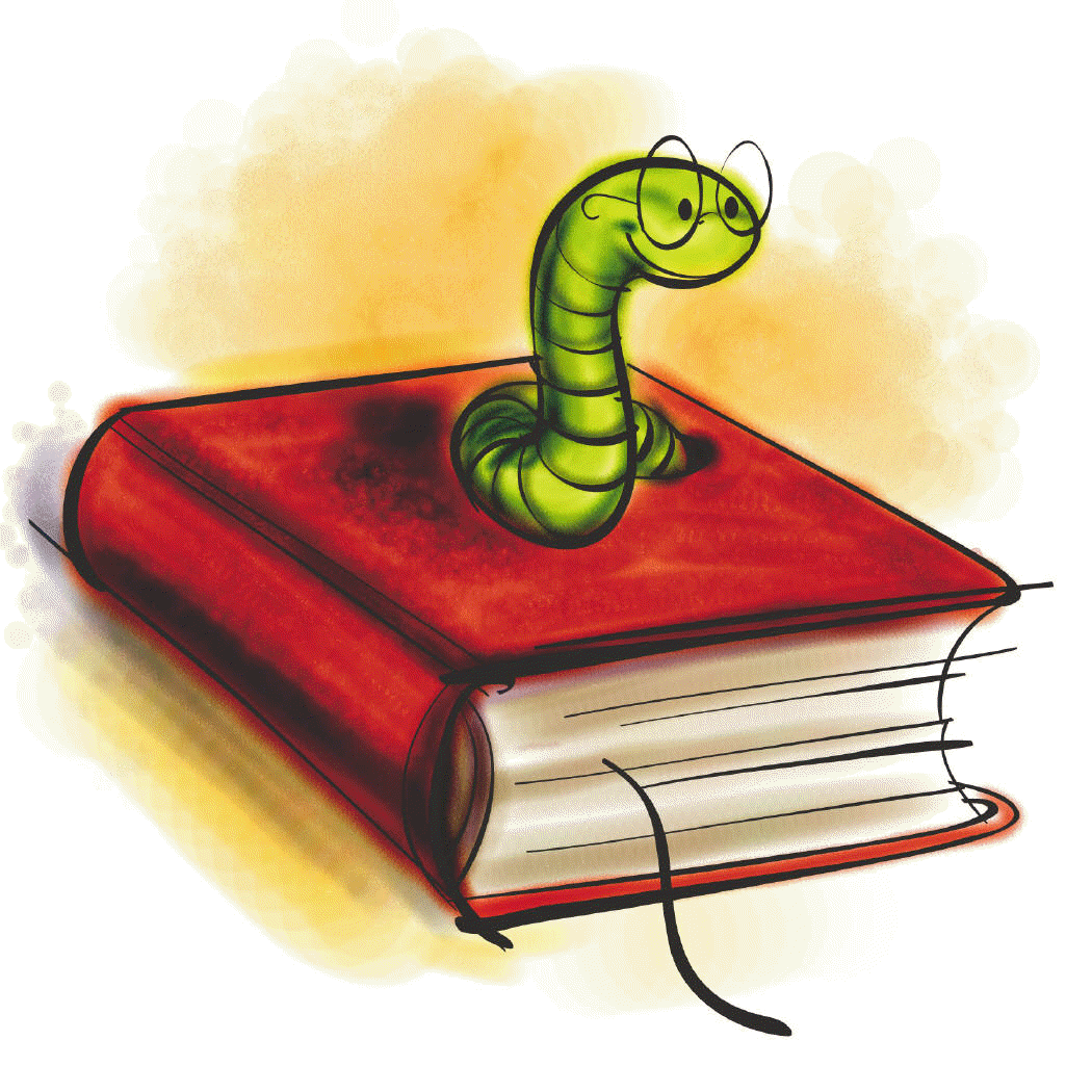 Worm pin page clipart background 2